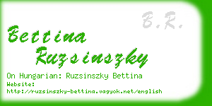 bettina ruzsinszky business card